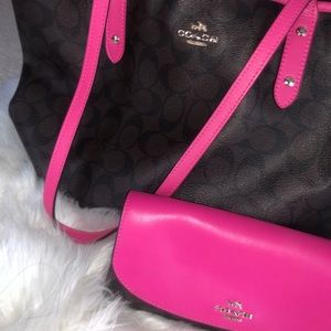 Coach Central Tote, includes matching wallet